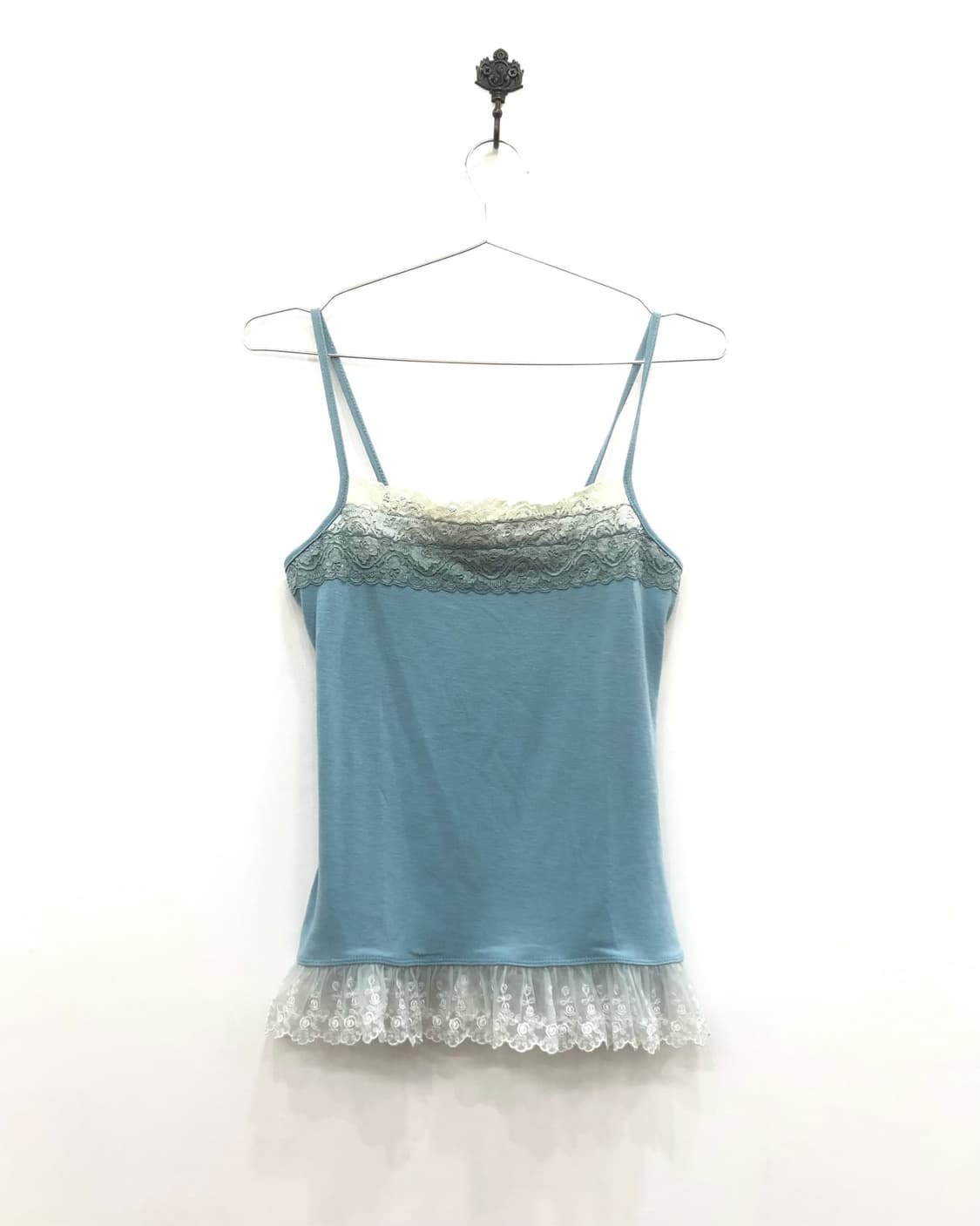 sky blue lace trim sleeveless 상품이미지4