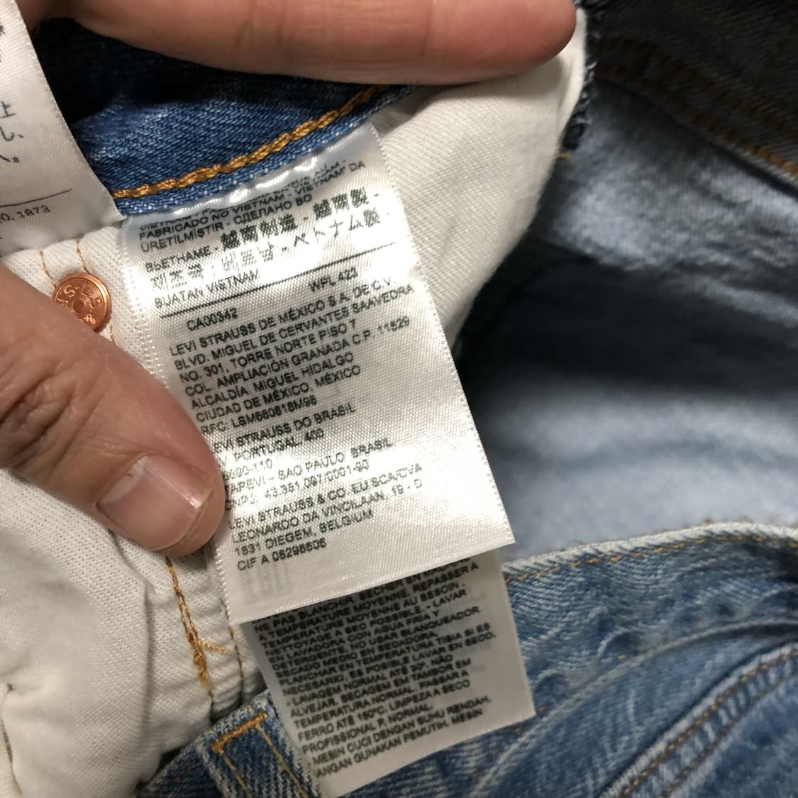 (33) 리바이스 Levi's 501 93 스트레이트핏 연청 데님 상품이미지7