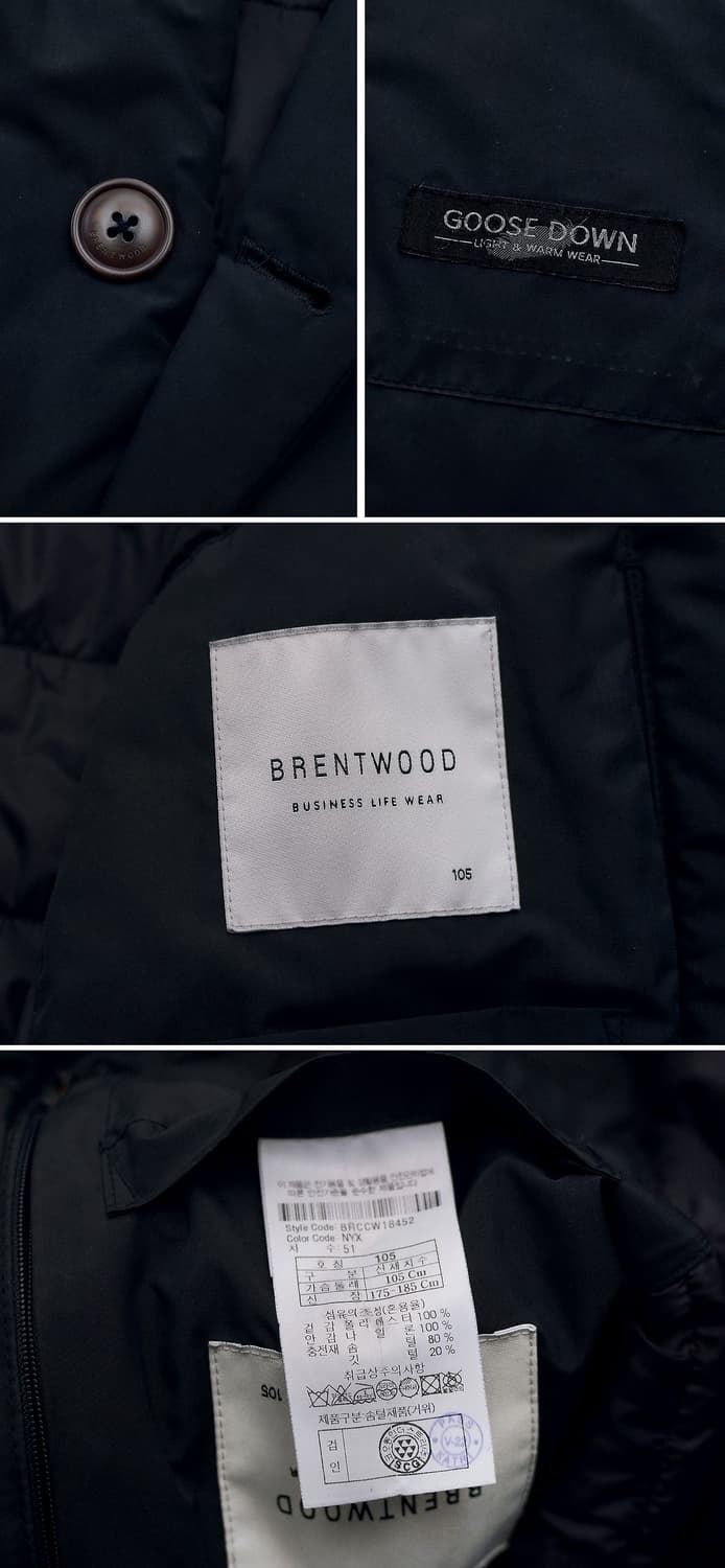 코오롱 브렌우드 구스다운 패딩 하프 코트 자켓 (100-105) 상품이미지10