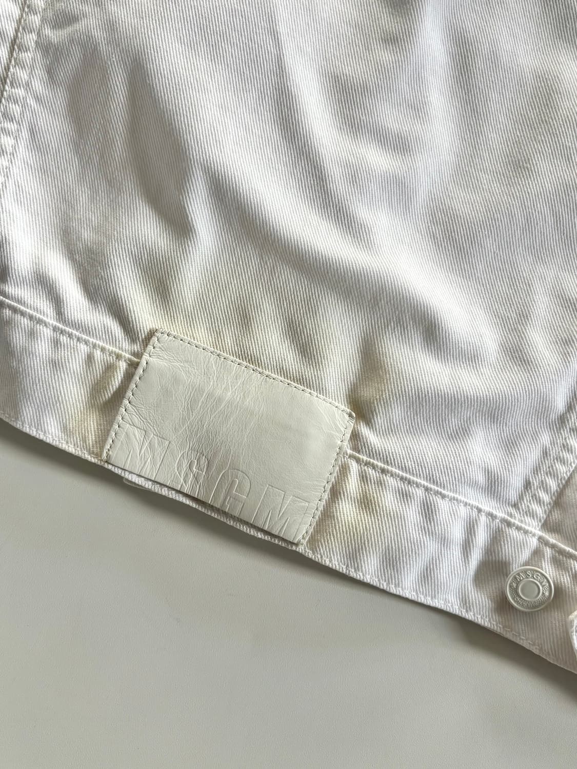 MSGM 엠에스지엠 화이트 퍼프 슬립 크롭 데님 자켓 상품이미지9