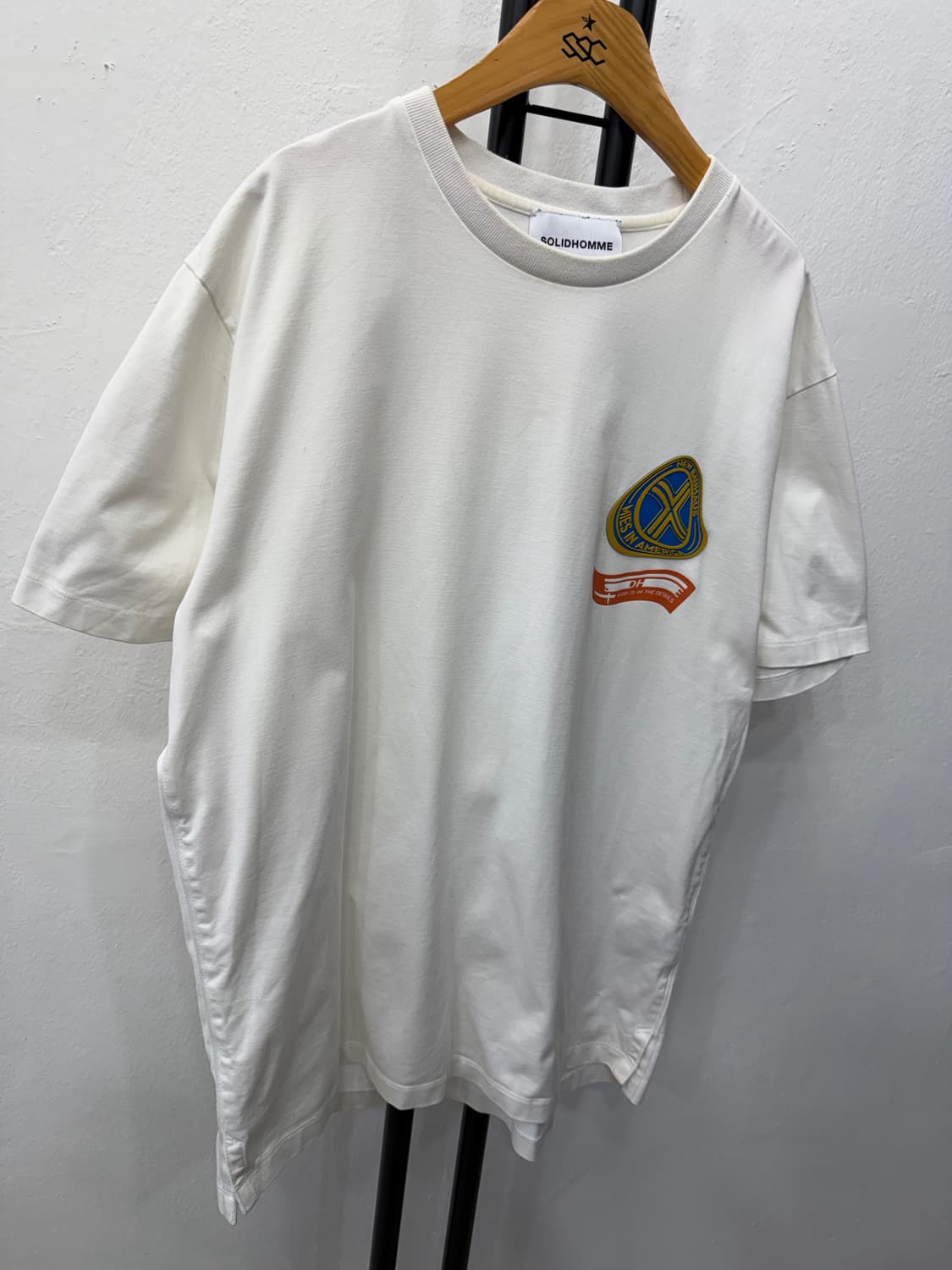 정품) 솔리드옴므 로고 패치 반팔티 48 상품이미지2