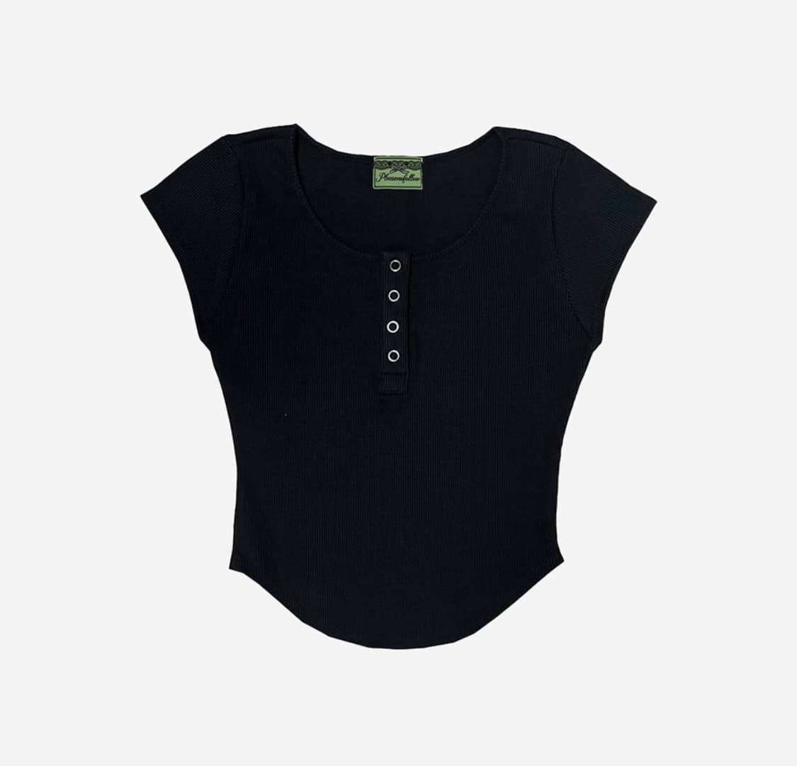 플리즈노팔로우 Jenny snap top (black) 상품이미지2