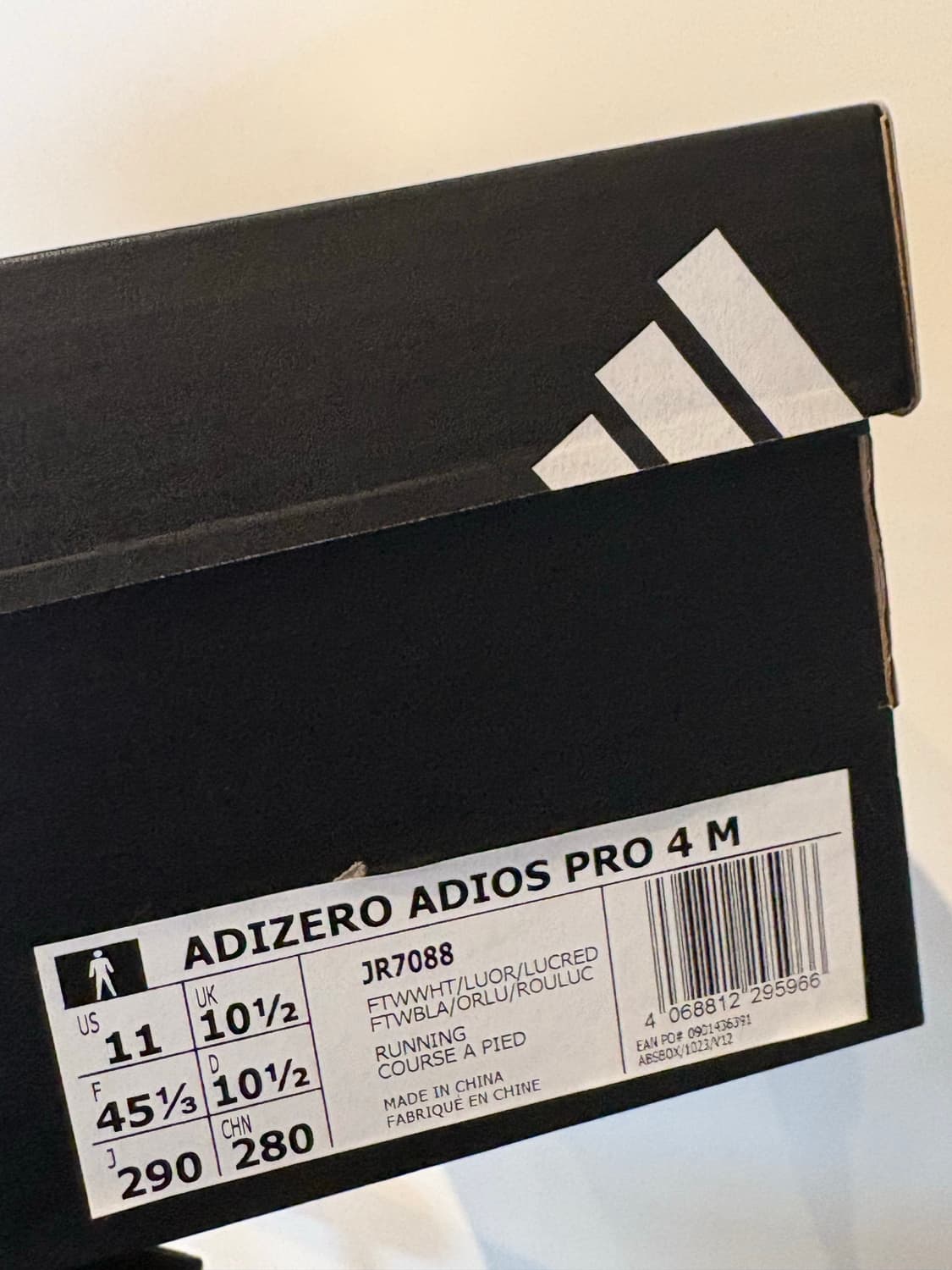 아디다스 아디제로 / 아디오스 프로 4 클라우드 화이트 루시드 오렌지 상품이미지3