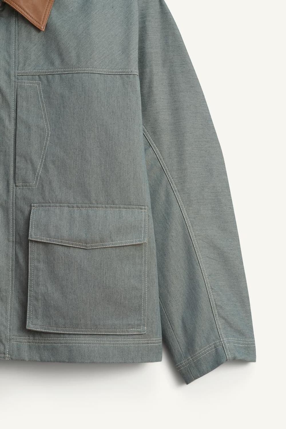 자라 SRPLS WAKR JCKT 14 데님 자켓 L-XL 사이즈 상품이미지4