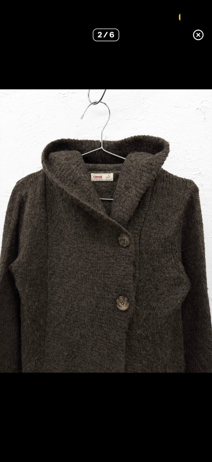 chime 모헤어 니트 후드 가디건 상품이미지2