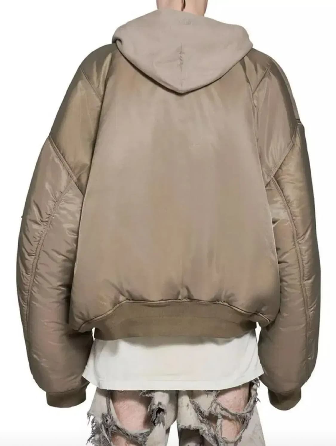 [3] 발렌시아가 파리스 올 인 후드 봄버 베이지 상품이미지3