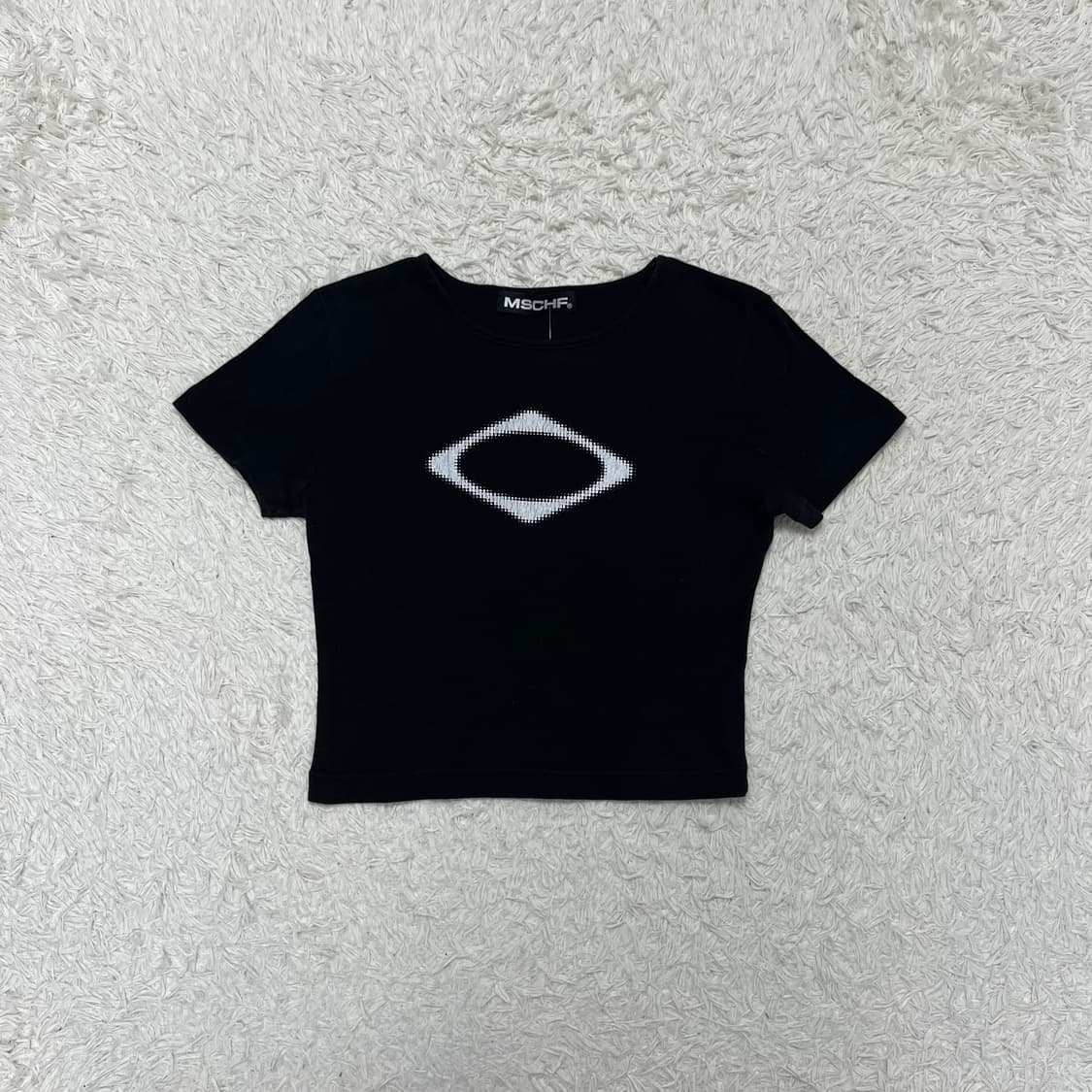 MISCHIEF black rhombus crop tee 상품이미지4