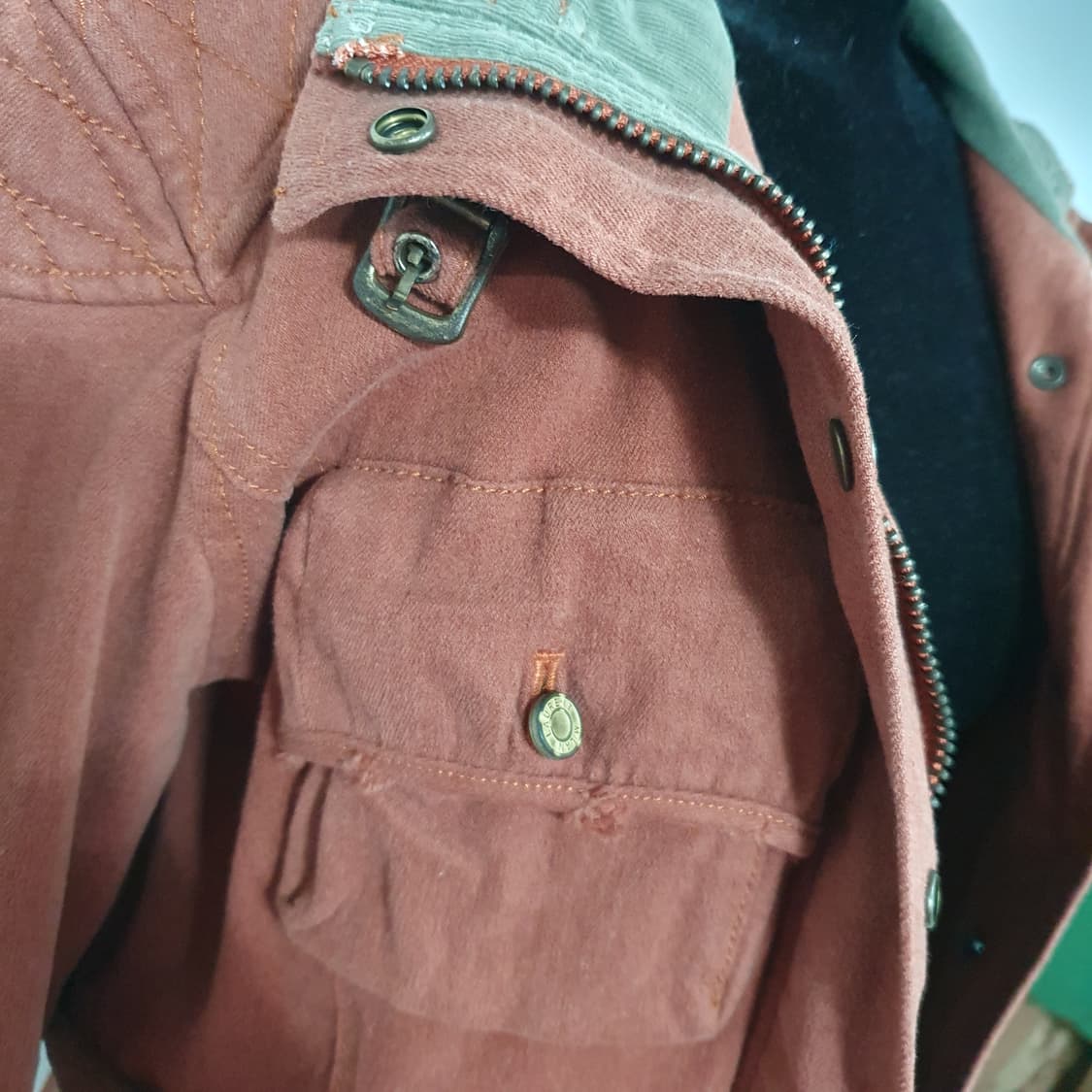 (77) 밀란로랭 브릭오렌지 빈티지 벨티드 야상 자켓 상품이미지10