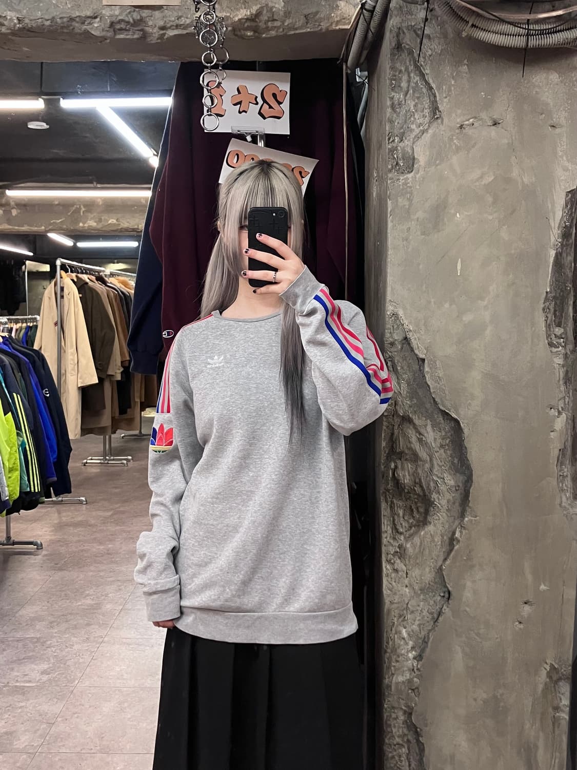 아디다스 맨투맨 그레이 XL  #csz3538 상품이미지2