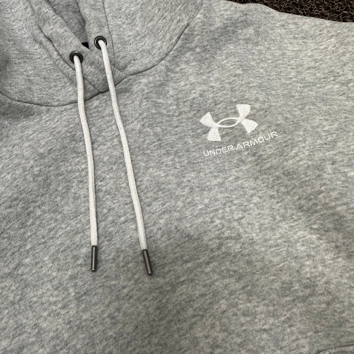 언더아머 여성 후드티셔츠 그레이 SM 상품이미지3
