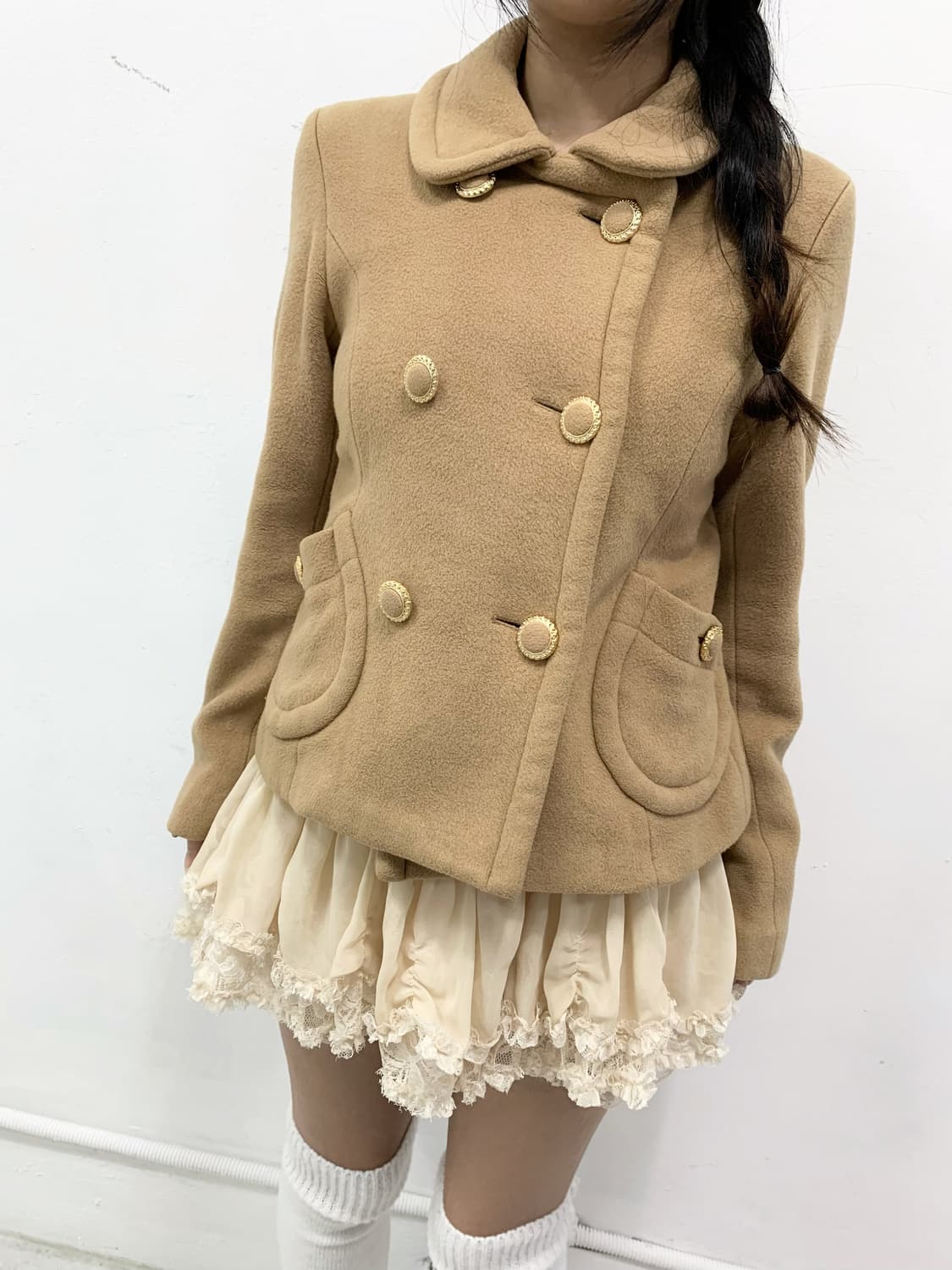 [INGNI] 잉그니 라떼갸루 리락쿠마 안감도트 숏코트 상품이미지3