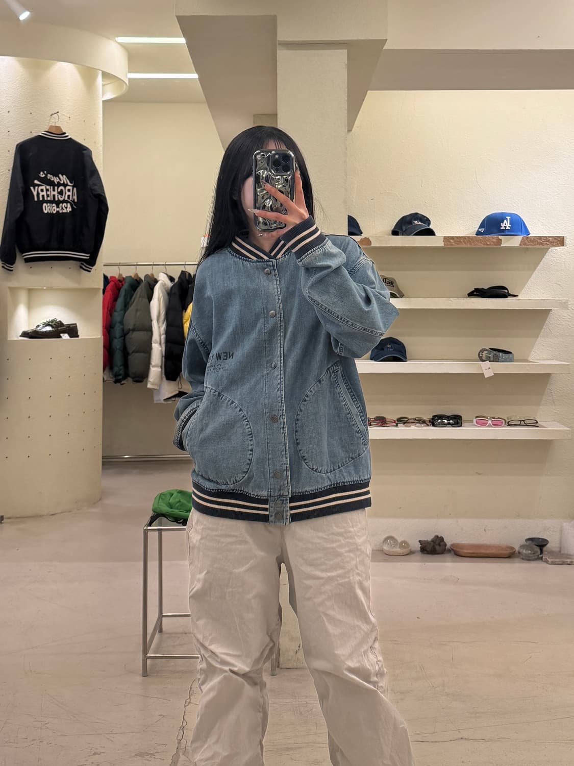 JSNY 뉴욕 데님 바시티 자켓 U1052 상품이미지1