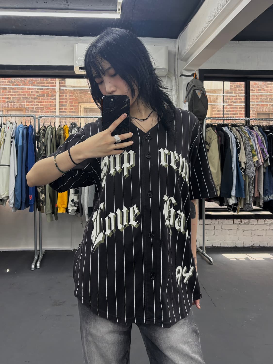 슈프림 19FW 러브 헤이트 베이스볼 져지 상품이미지2