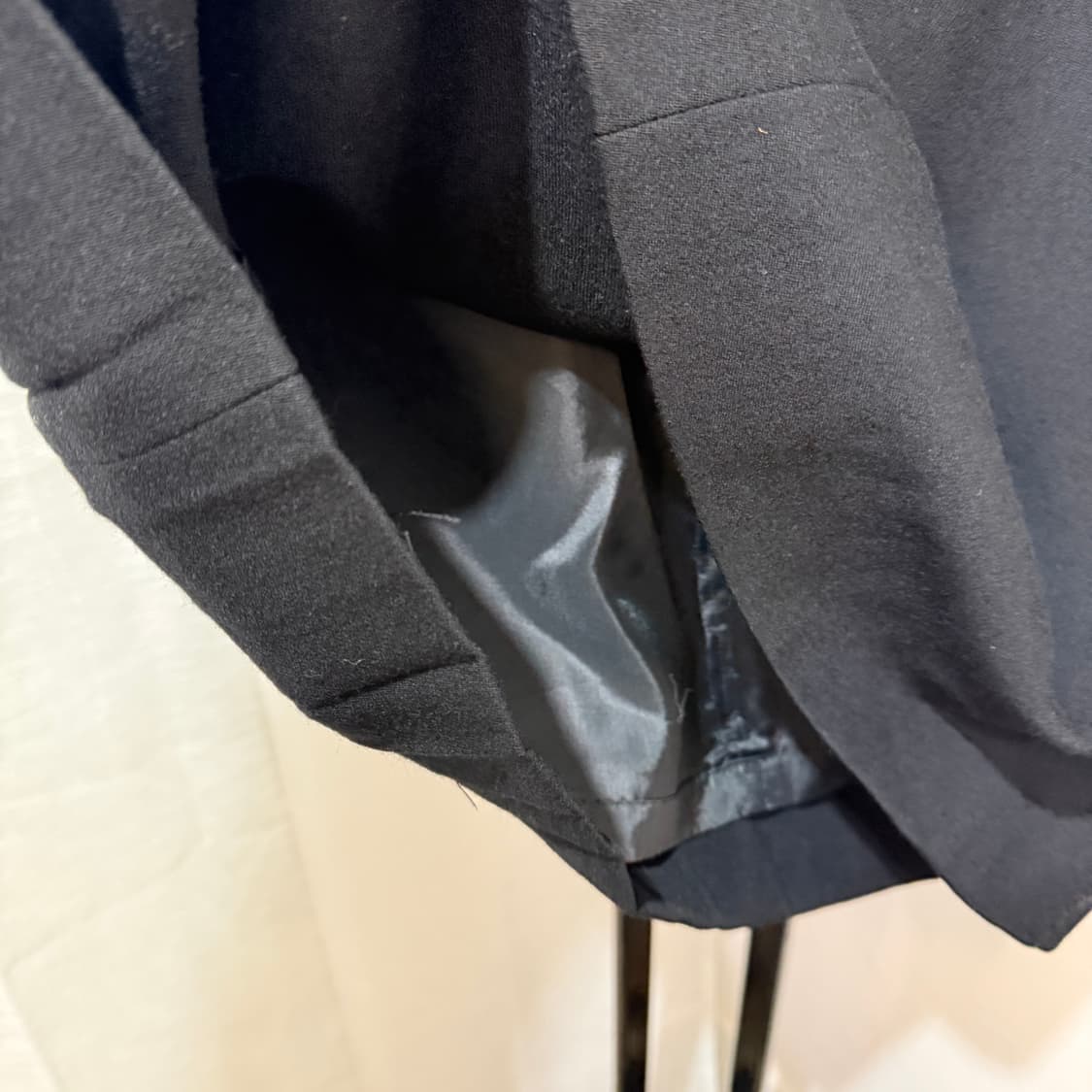 일본빈티지 사이드플리츠 주름 블랙치마 울스커트 4094 상품이미지5