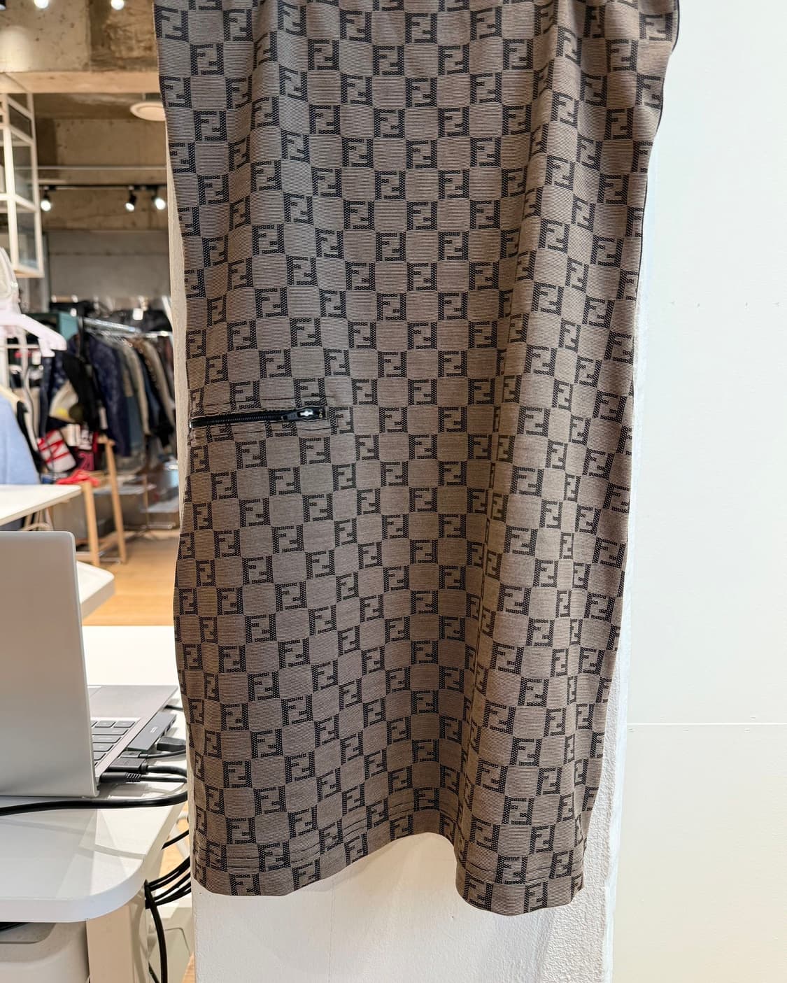 펜디 브라운 주카 슬리브리스 원피스  상품이미지4