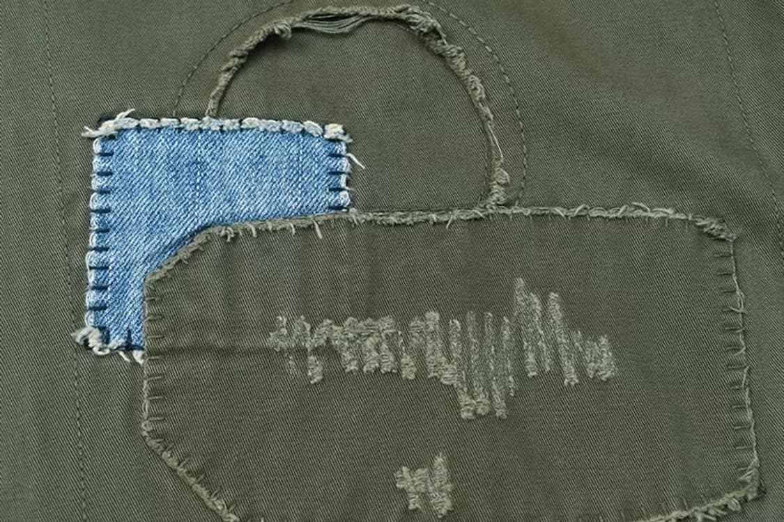 ️️️♦️ COZY / 러기드 코튼 패치워크 빈티지 치노 와이드 팬츠 상품이미지6