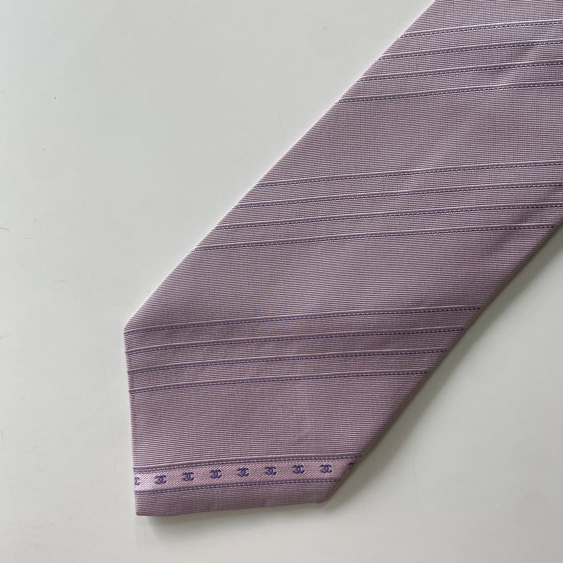 샤넬(CHANEL) 명품 정품 영문로고 넥타이 상품이미지7
