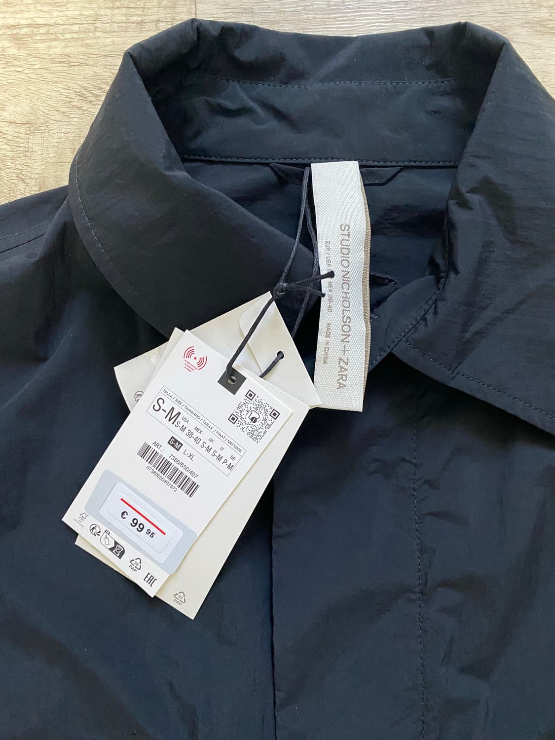 [s-m] 자라 x 스튜디오 니콜슨 트렌치 코트 네이비 상품이미지3