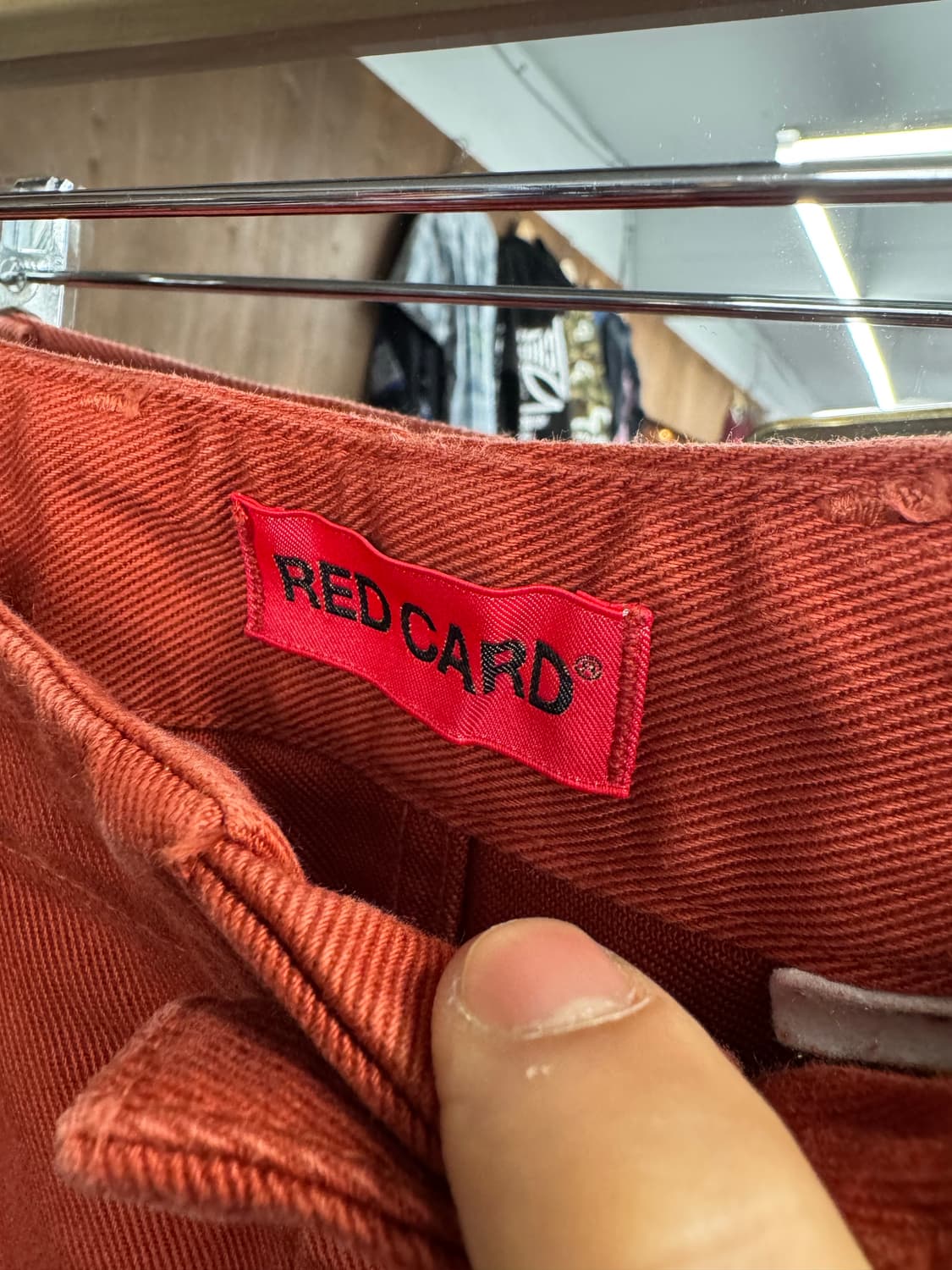 japanese vintage red card 와이드팬츠 상품이미지3