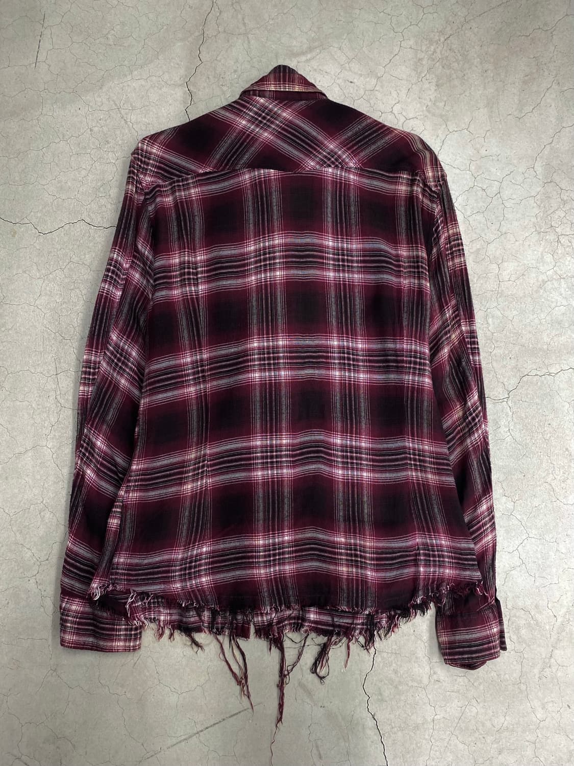 쿄지 마루야마 칼프 레더 플란넬 셔츠 상품이미지5