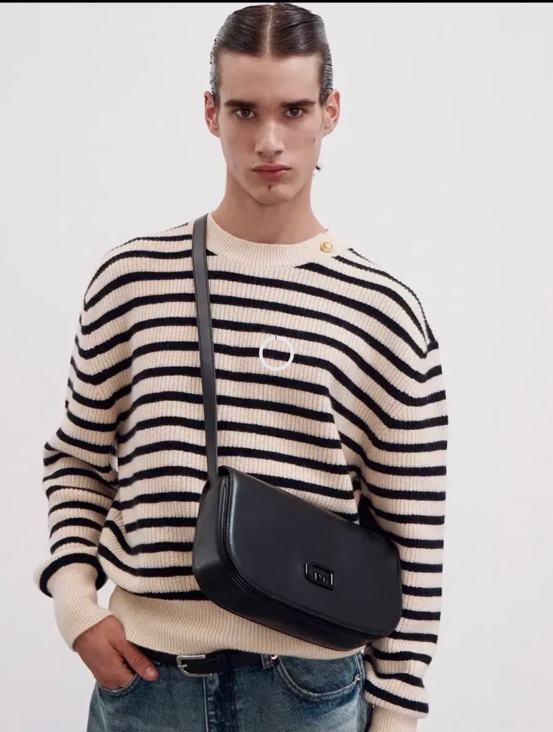 렉토 60S 프렌치 노티컬 스트라이프 니트 스웨터 L 상품이미지1