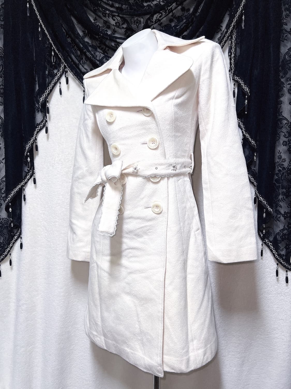 핑키걸즈 로맨틱갸루 로걀 히메 라떼 달천 리본벨트 코트 자켓 핀터 러블리 상품이미지6