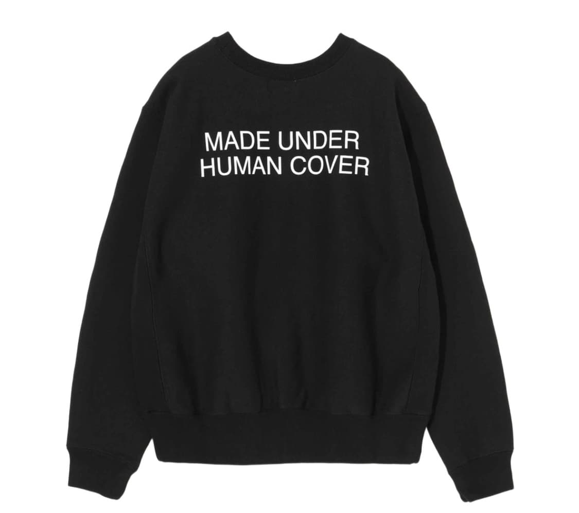 휴먼메이드 x 언더커버 스웨트셔츠 블랙 상품이미지2