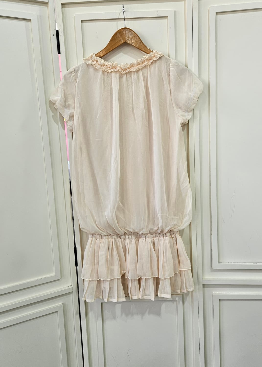 쉬폰 프릴 리본 원피스 상품이미지5