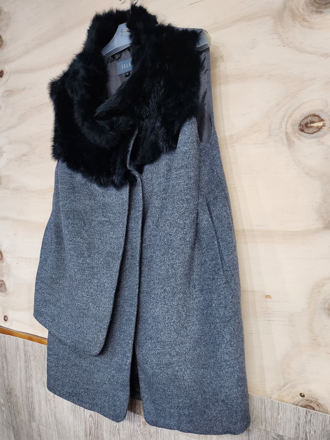 491) 셀라 SELAH 블랙 퍼 캐시미오블랜드 베스트 상품이미지3