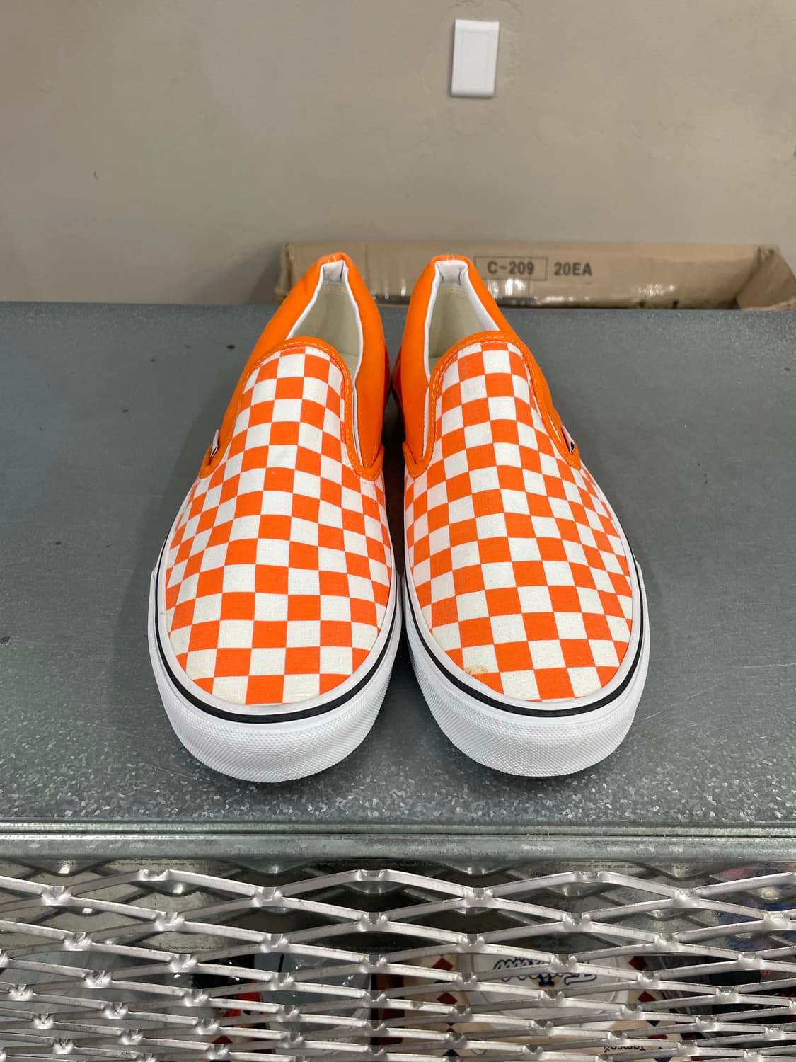 반스 체커보드 슬립온 오렌지 300 상품이미지5