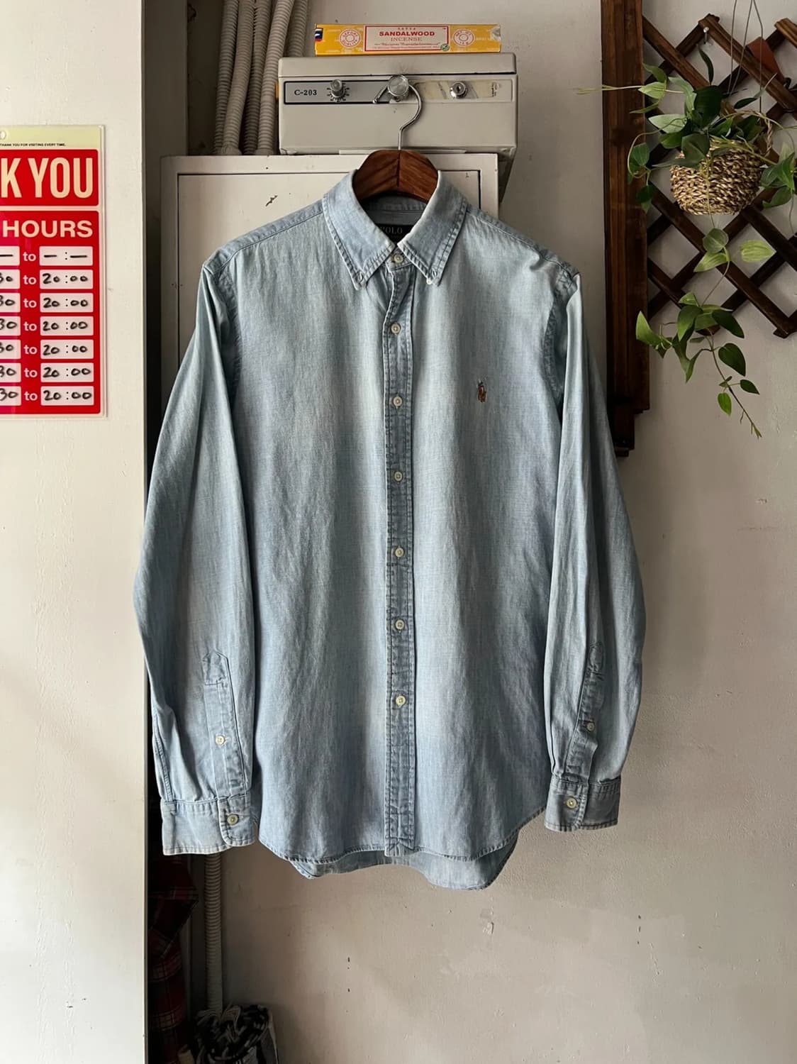 [M]폴로 랄프로렌 포니로고 샴브레이 셔츠 상품이미지1