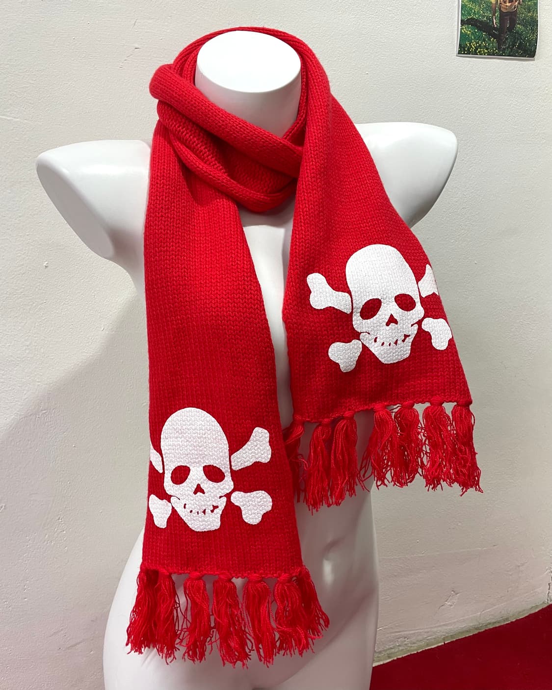 Skull Red Scarf 상품이미지2