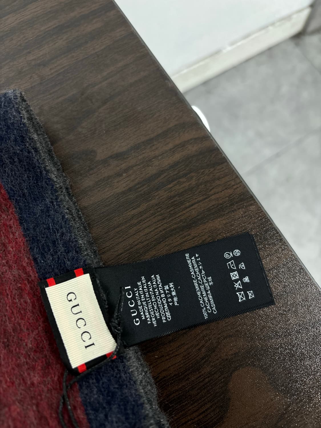 택부착)구찌 울 캐시미어 머플러 상품이미지6