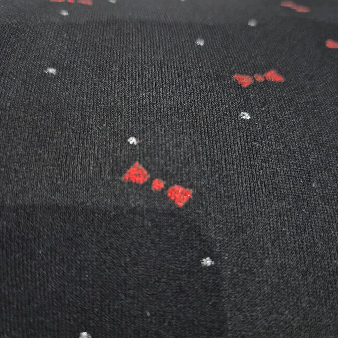 레드 리본패턴 블랙 팬티스타킹 상품이미지5