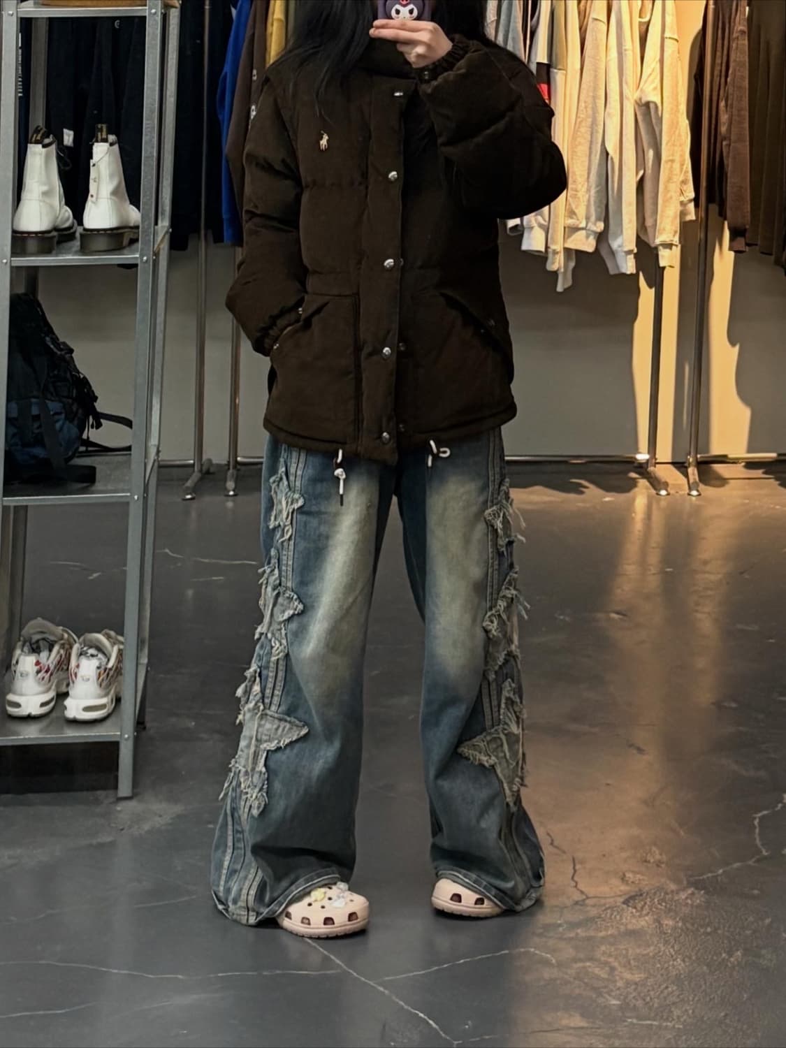 폴로랄프로렌 브라운 코듀로이 컨버터블 다운 패딩 (탈부착가능) A2770 상품이미지1