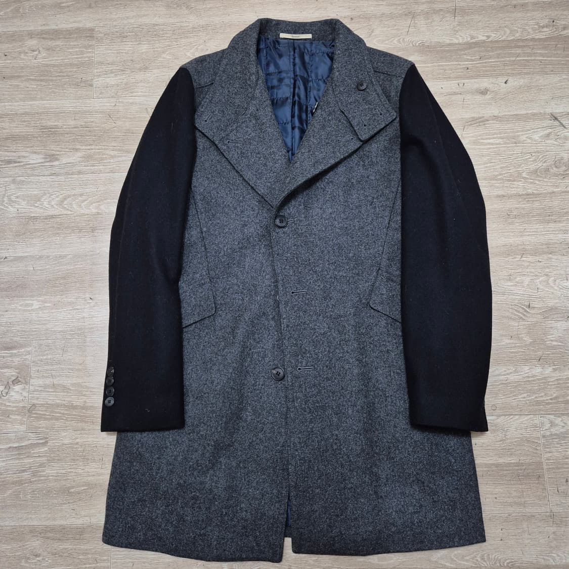 트루젠 남성 모직 누빔 싱글 코트 상품이미지1