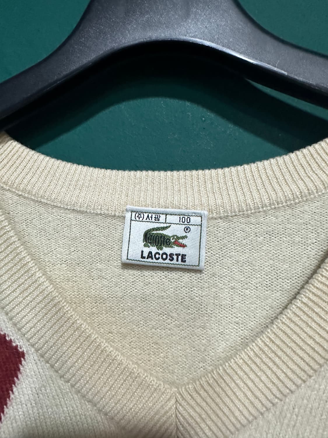 라코스테 아가일니트 100사이즈 상품이미지4