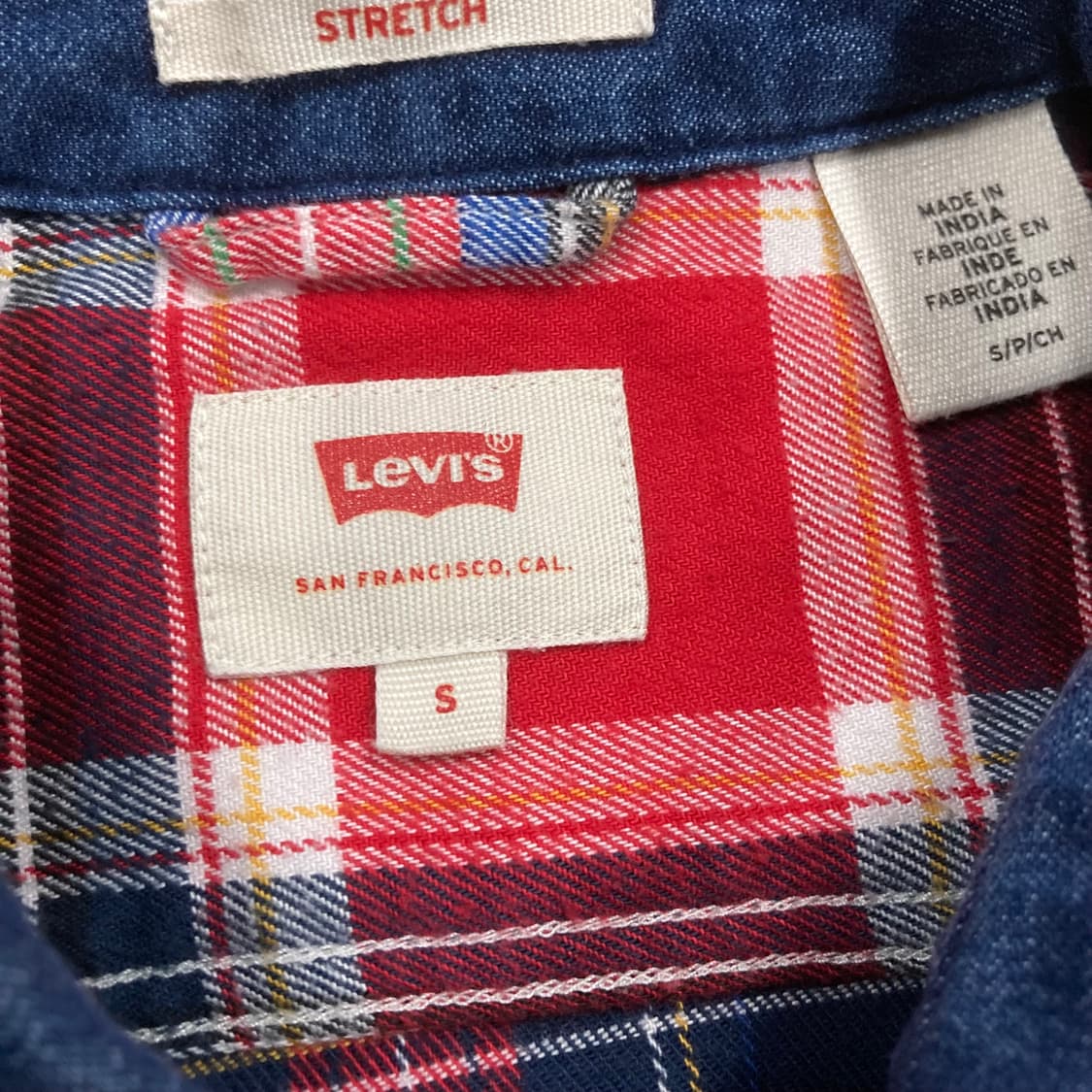 리바이스 믹스 컬러 체크 패턴 셔츠 상품이미지3