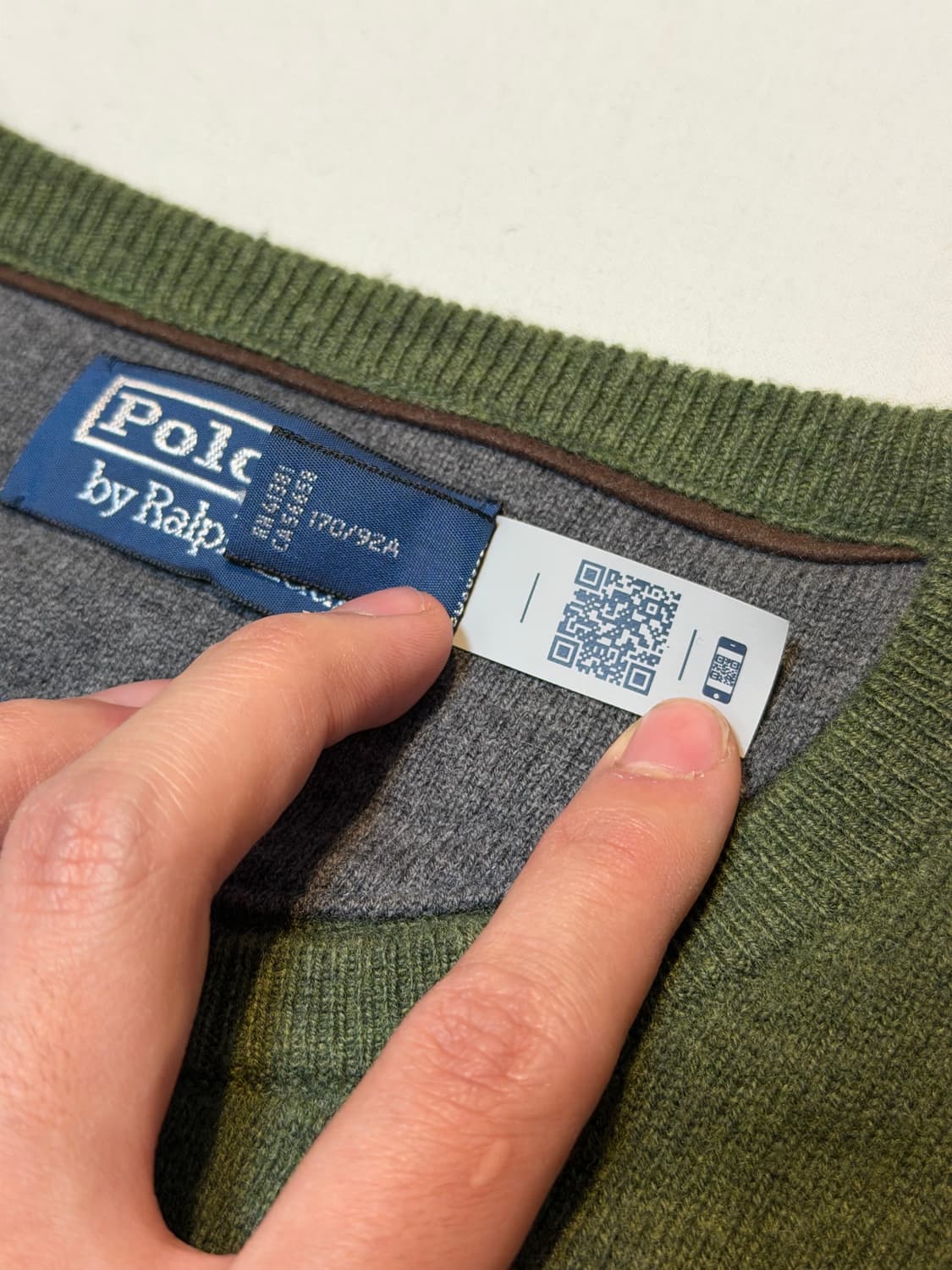 큐알) 폴로 랄프로렌 포니로고 울 니트 말차 그린 상품이미지3
