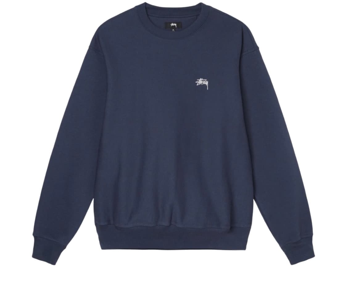 L) stussy 스투시 스탁 로고 맨투맨 네이비 상품이미지1