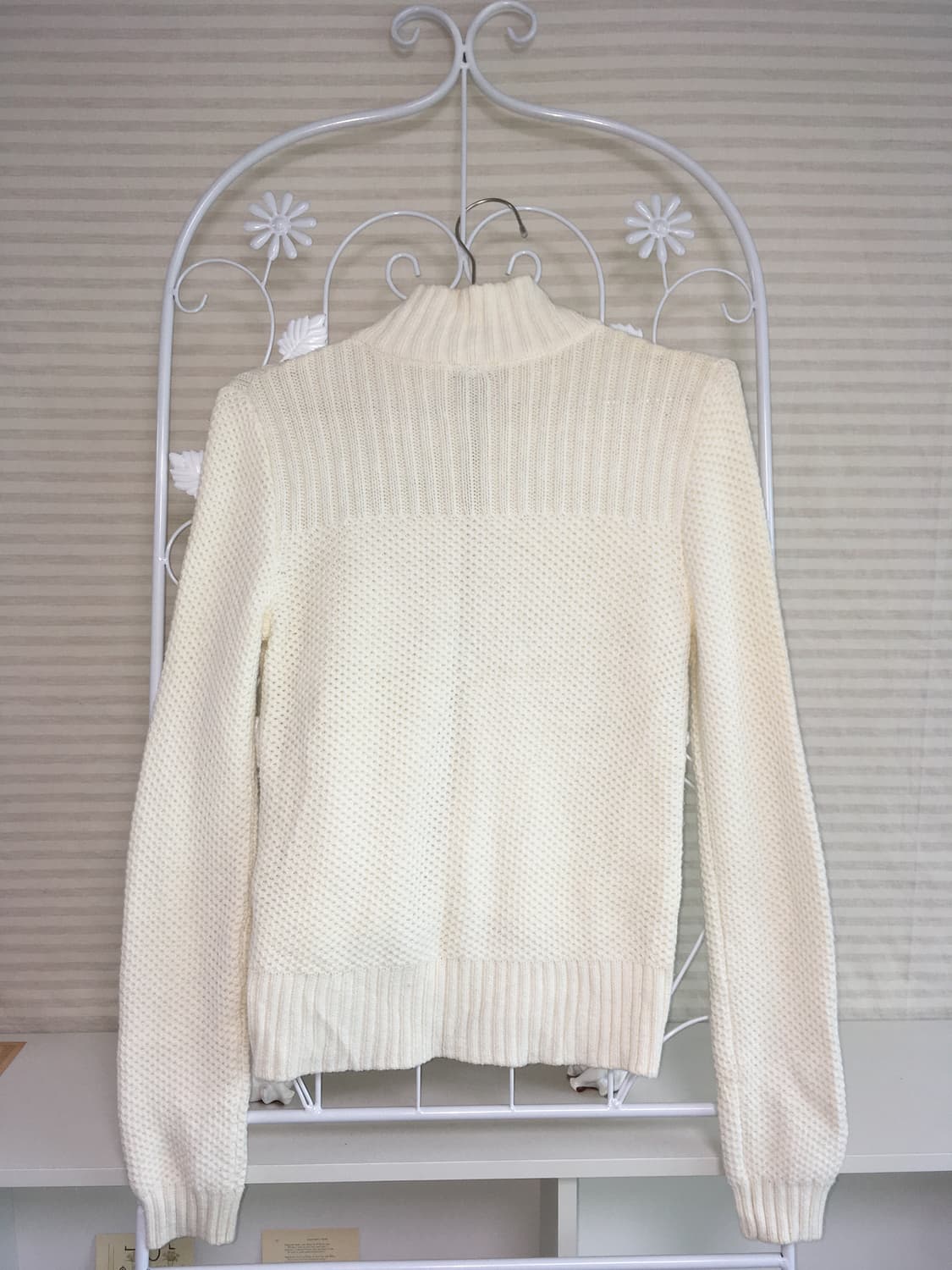 jpn vintage 아이보리 니트 집업 y2k 스트릿  상품이미지2