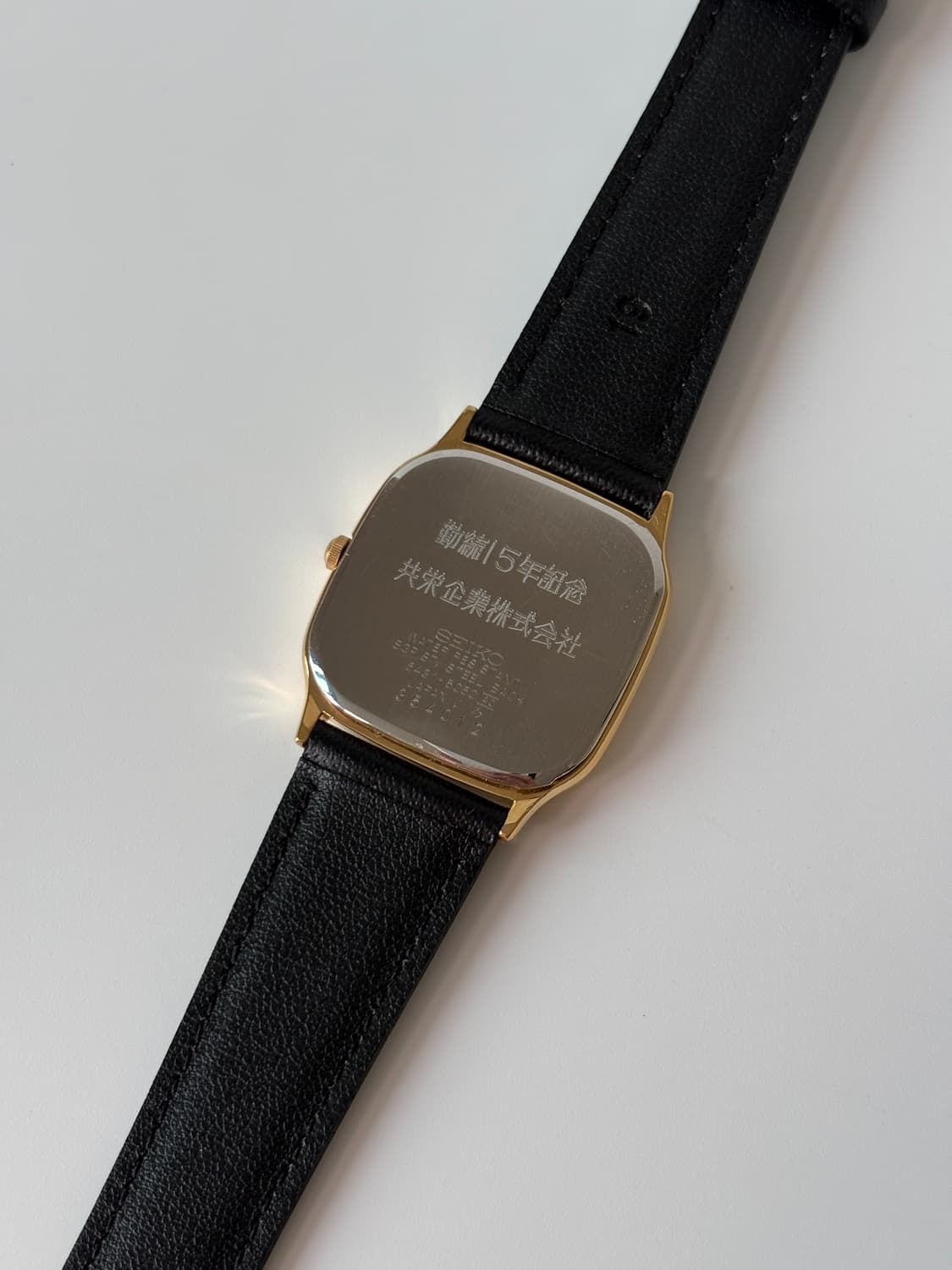 1980s Chariot Texture Gold Square Quartz 상품이미지6