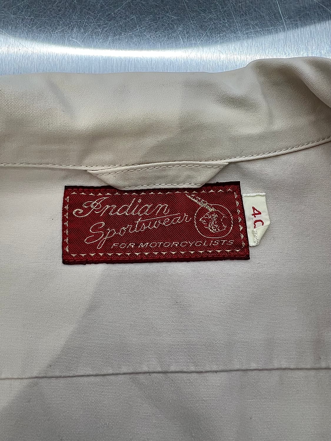 인디언 모터사이클 아이보리 스테퍼 로고 워크 자켓 상품이미지7