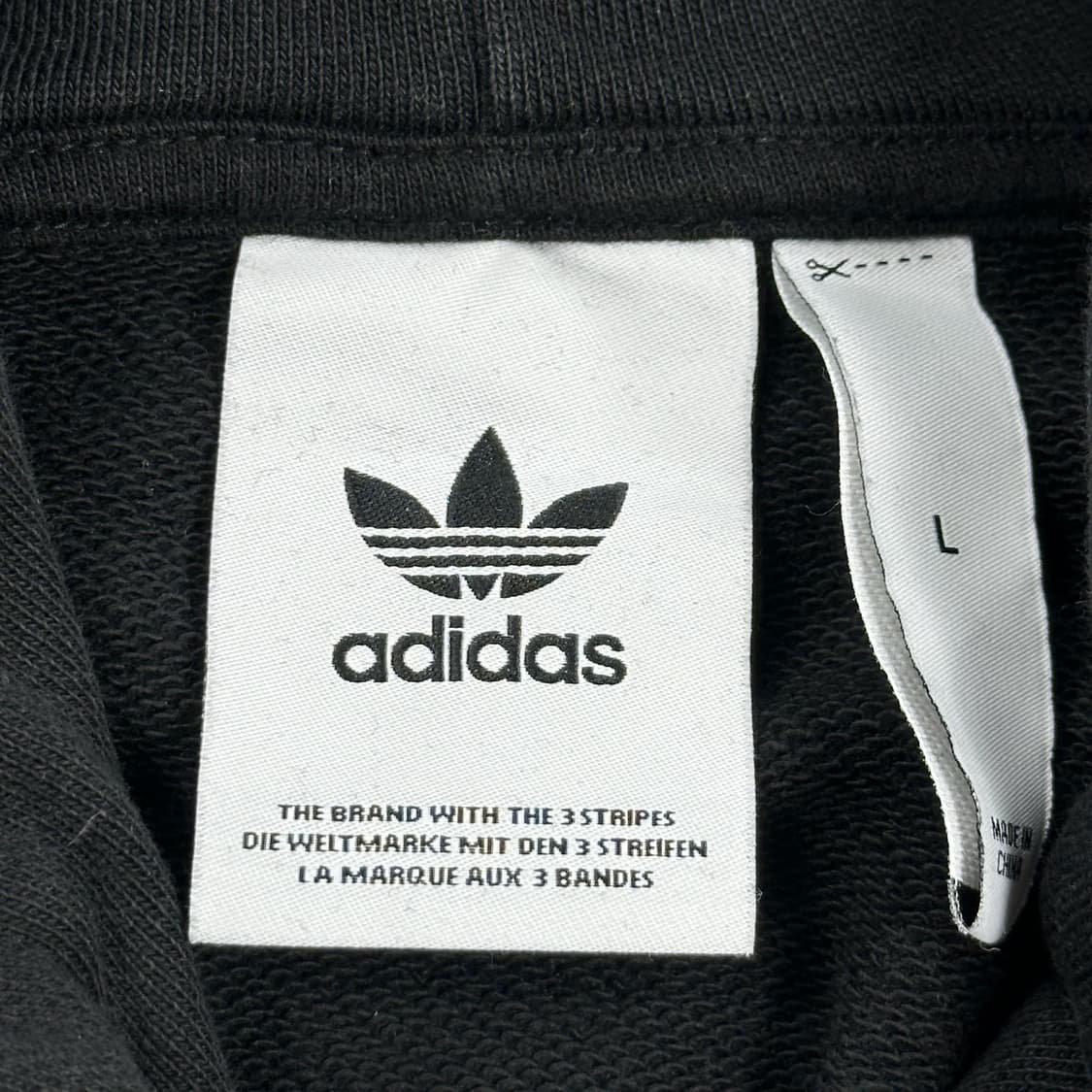 아디다스 트레포일 로고 블랙 후드티 (L 여성추천) 상품이미지5
