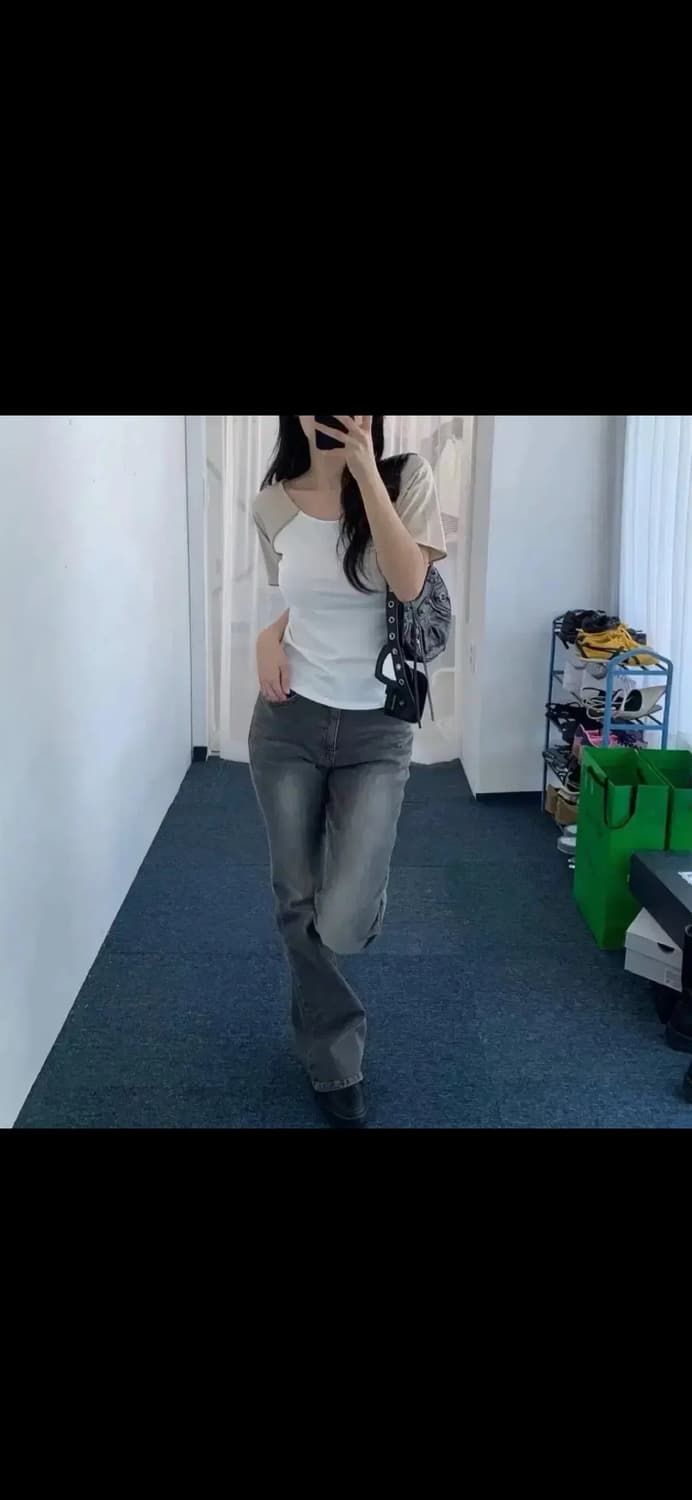 유데모닉 캣 워싱 부츠컷 팬츠 상품이미지2