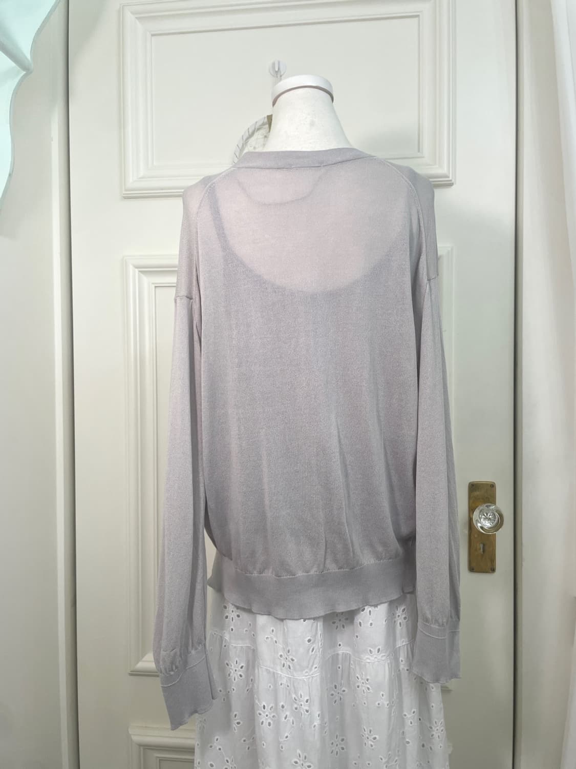 sheer gray v-neck cardigan(슬립 sold out) 상품이미지5