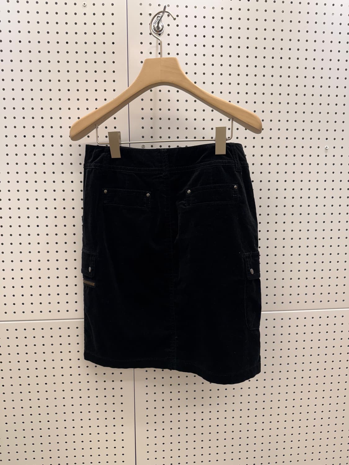 빈티지 벨벳 카고 지퍼 스커트 U986 상품이미지4