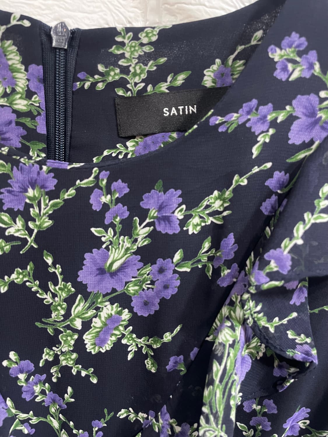 SATIN 샤틴 플라워 쉬폰 롱원피스 데이트룩하객룩 상품이미지2