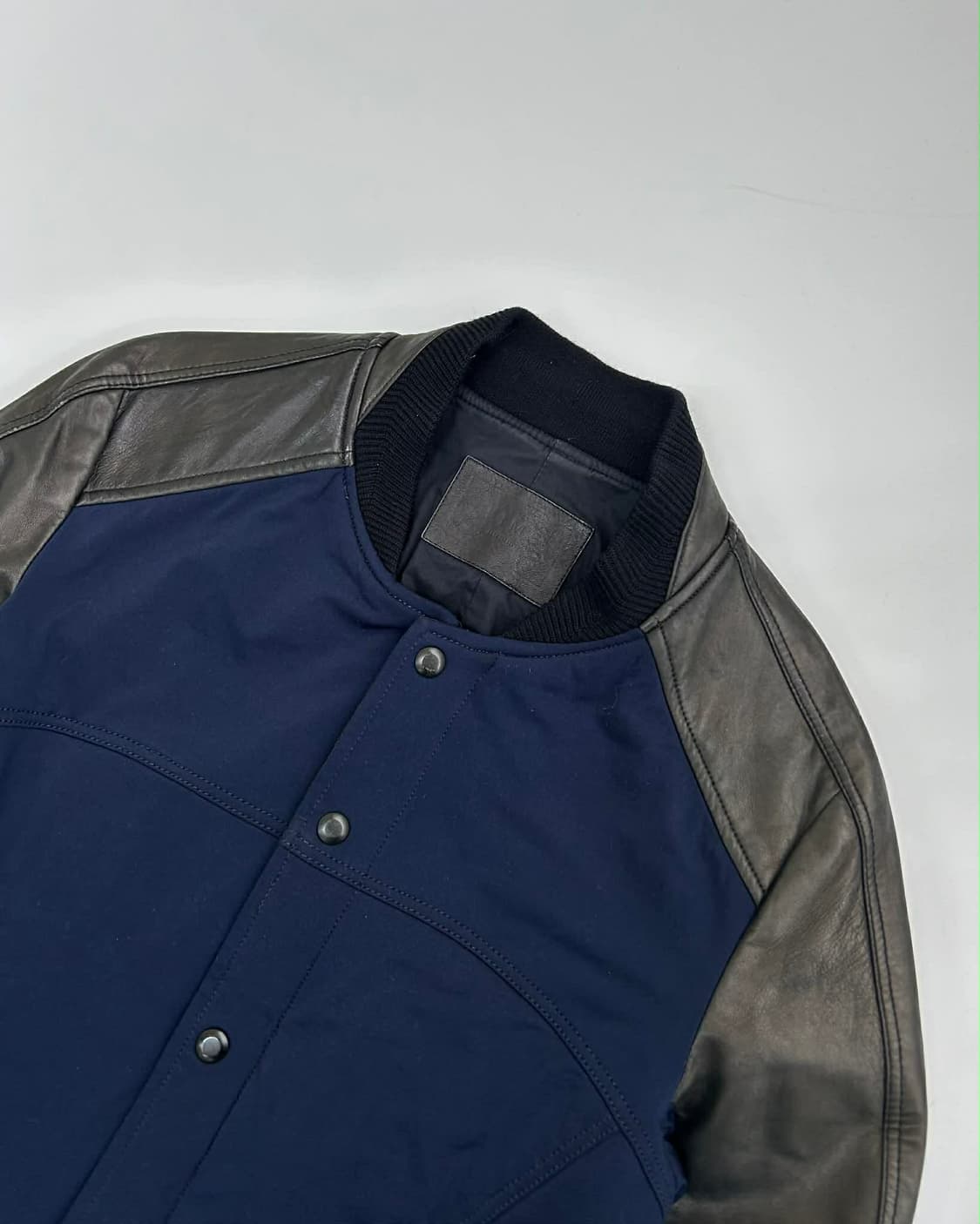 [95] 타임 옴므 양가죽 울 스타디움 바시티 슬리브 자켓 상품이미지3