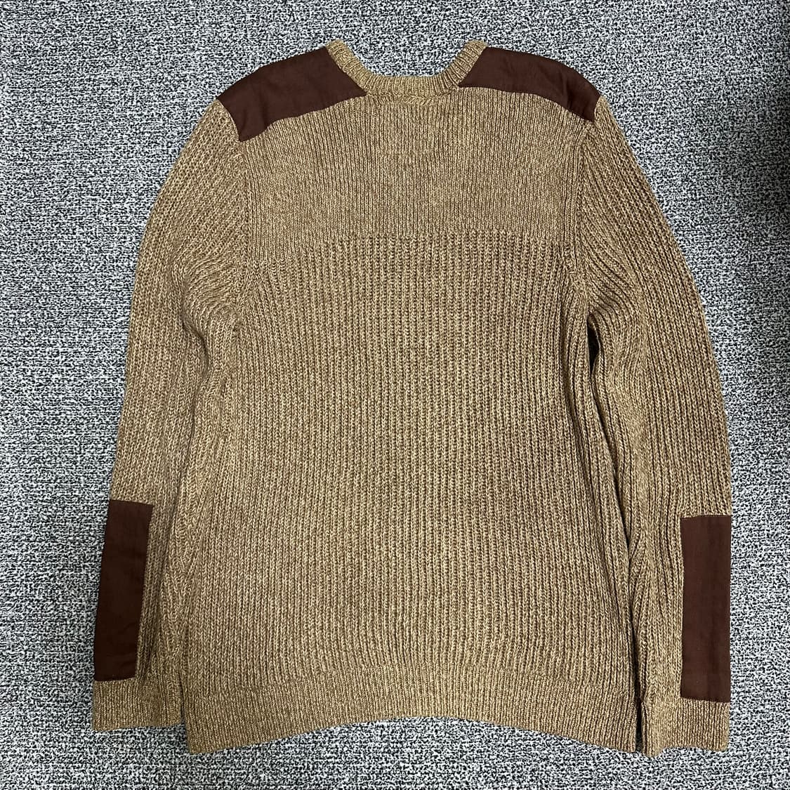 (L) 탑맨 니트 스웨터 브라운 견장 패치 상품이미지4